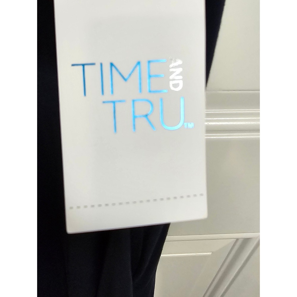 Time and Tru Womens XL 16-18 Sleeveless Knit Dress Dark Navy Blue TT1736016307 - Picture 3 of 5